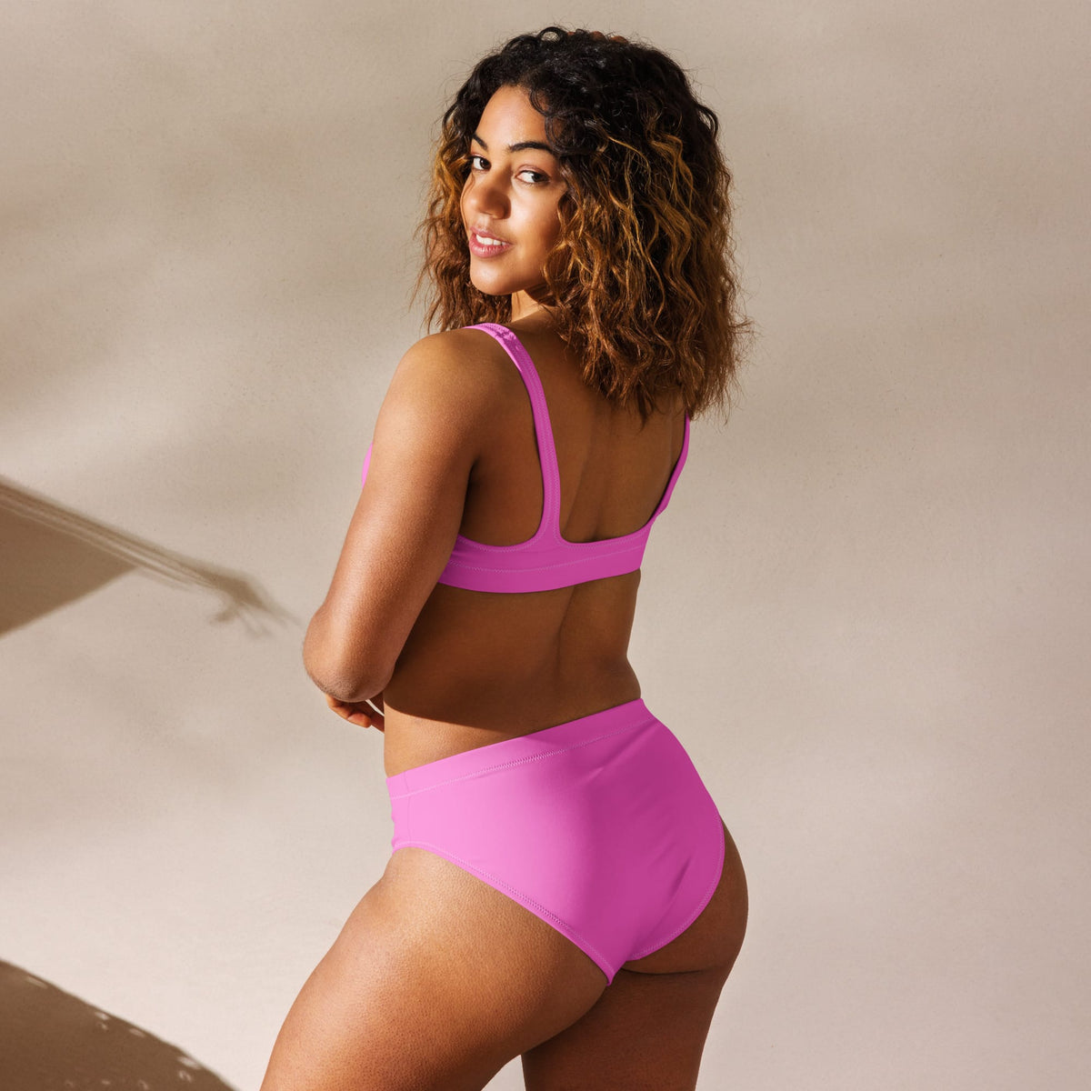 TeBar-design Swimwear Pink High-Waisted Sustainable Bikini Pink High-Waisted Sustainable Bikini