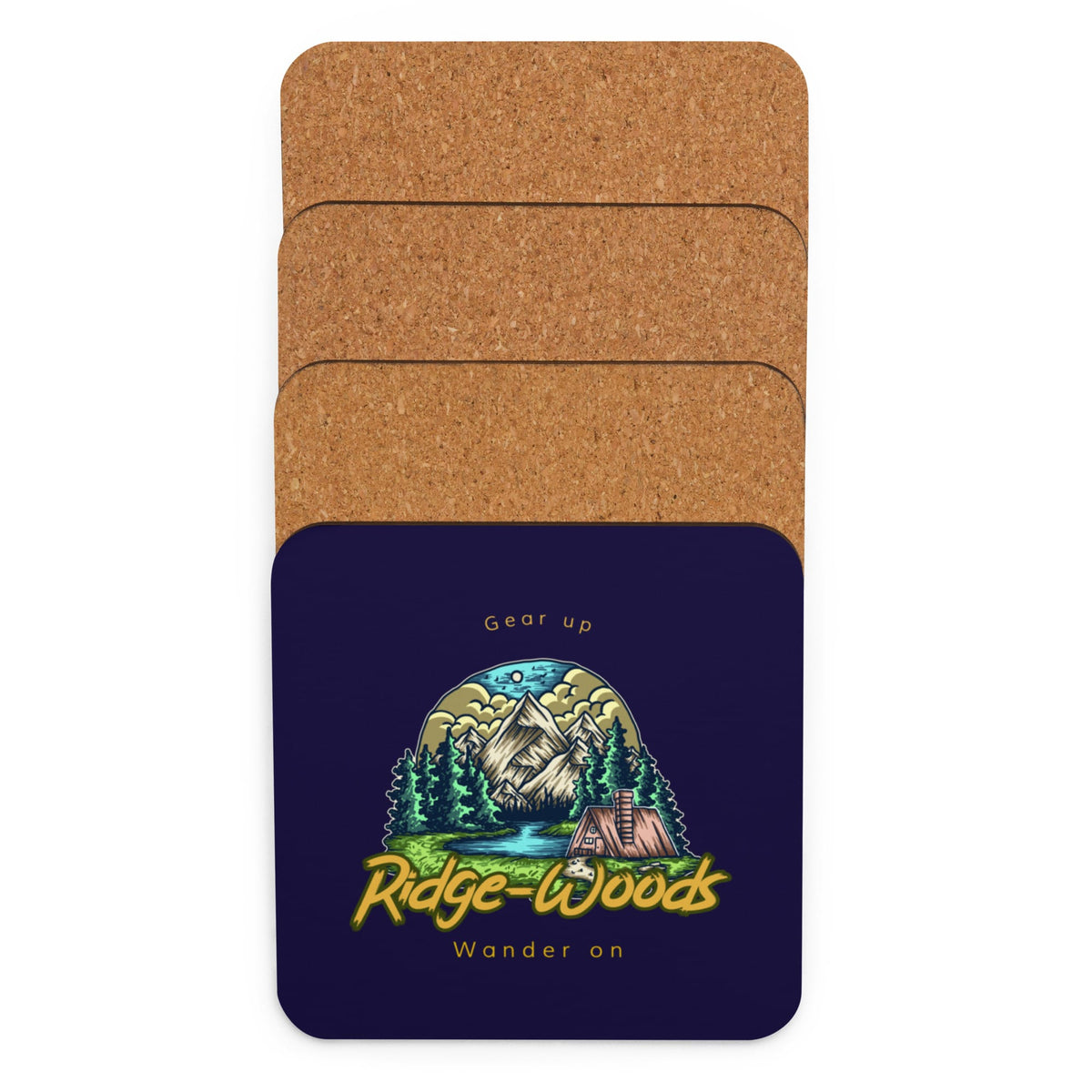 TeBar-design SUBLIMATION Navy Blue Outdoor Drink Coaster 6232368_15662 Cork Drink Coaster | Navy Blue Outdoor Coaster