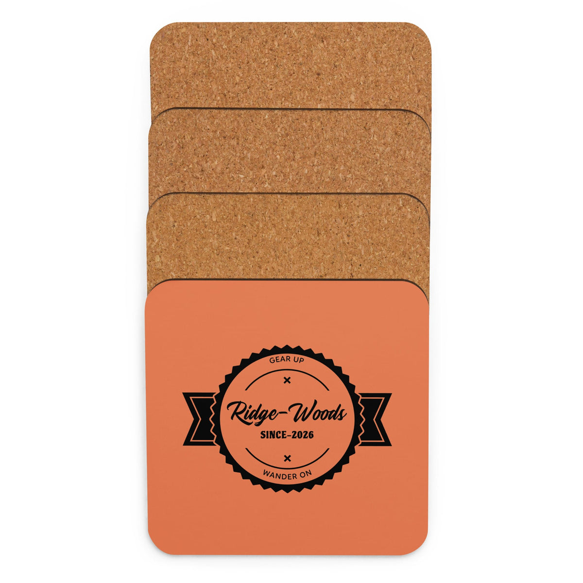 TeBar-design SUBLIMATION Ridge-Woods Oranje Camping Onderzetter 1790857_15662 Camping Coaster | Ridge-Woods Oranje Mokken Onderzetter