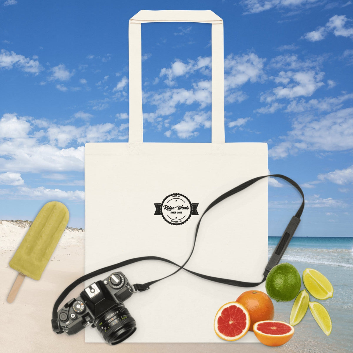 TeBar-design Tote Bag Outdoor Cotton Tote Bag - Everyday Nature Design Cotton Tote Bag - Eco-Friendly Everyday Outdoor Bag