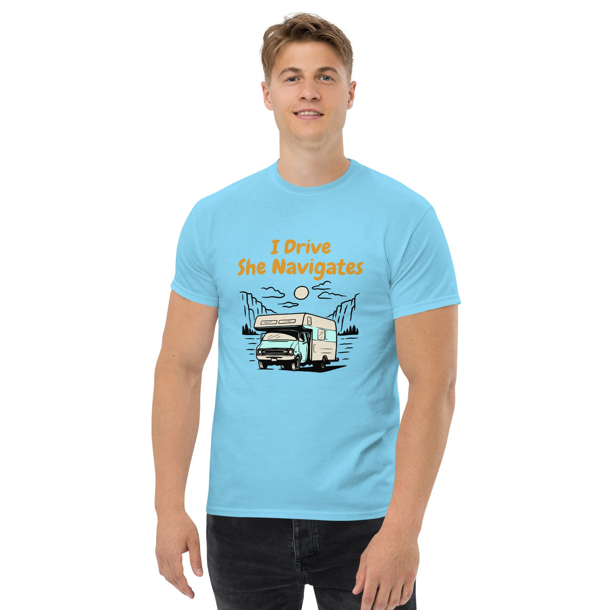 TeBar-design T-SHIRT Vanlife T-Shirt - I Drive, She Navigates 6200066_14981 Vanlife T-Shirt: I Drive, She Navigates | Ridge-Woods