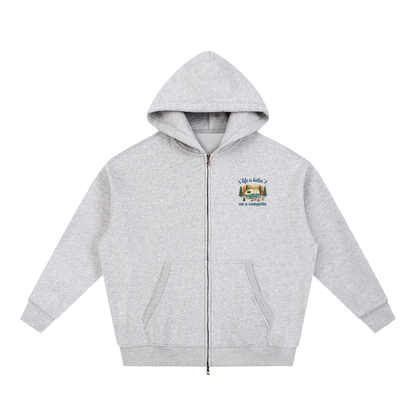 Life is Better zip Hoodie