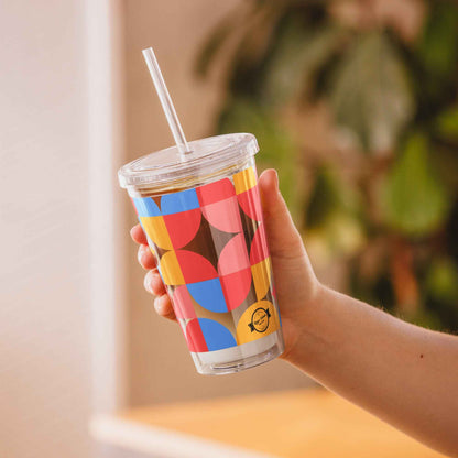 Clear plastic tumbler