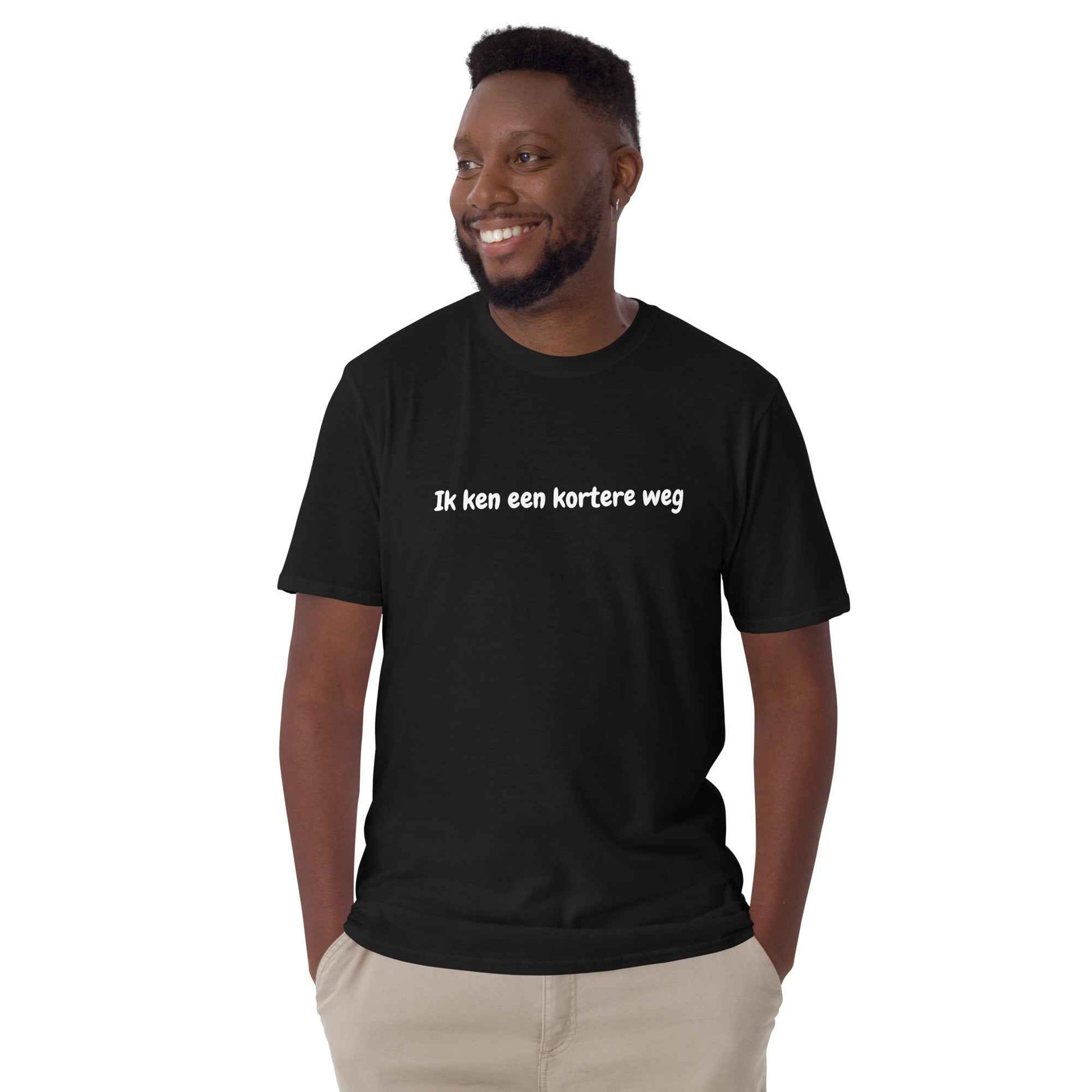 Men's T-Shirt "Ik ken een kortere weg"