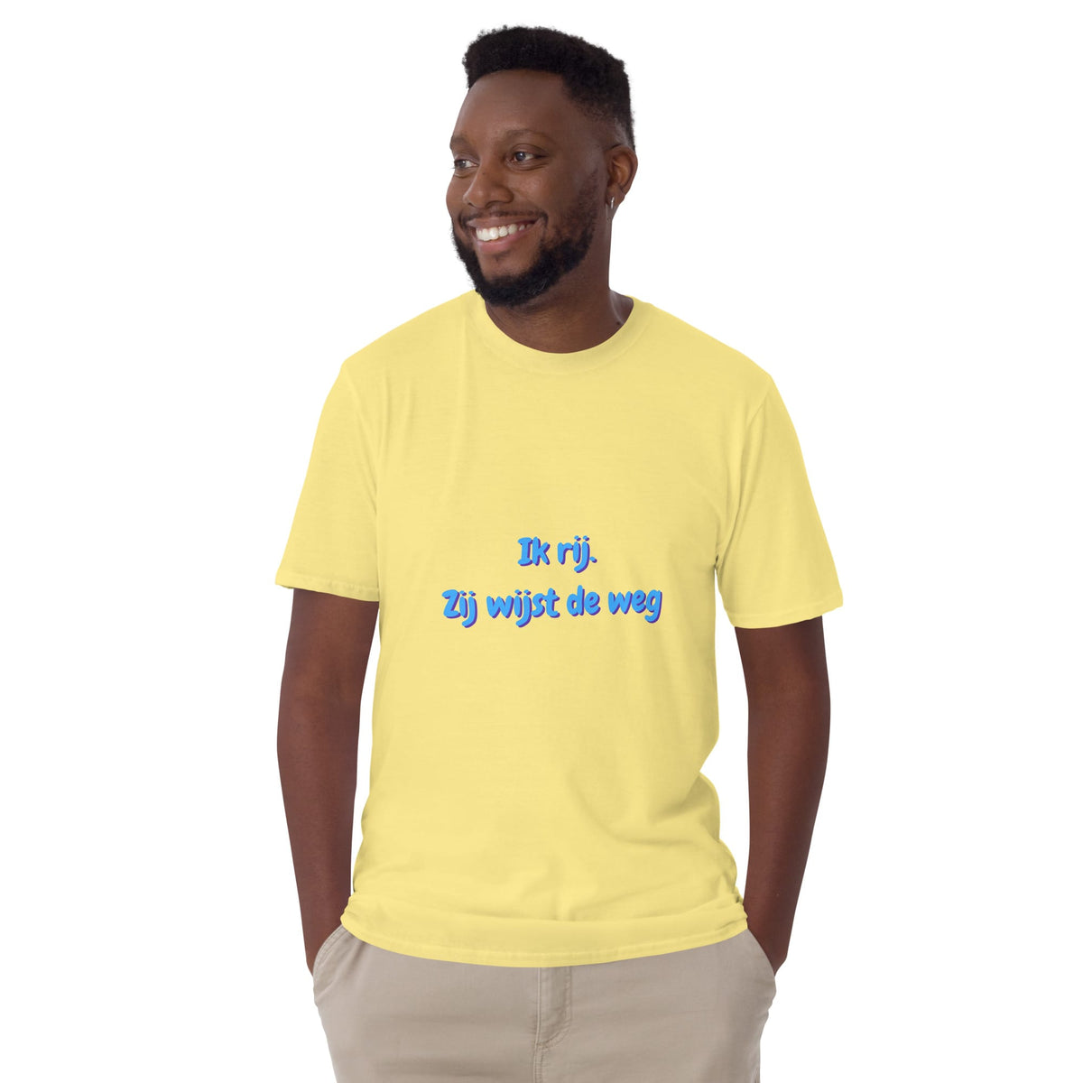 TeBar-design T-SHIRT Camping T-Shirt - Ik rij, Zij wijst de weg Camping T-Shirt - Ik rij, Zij wijst de weg